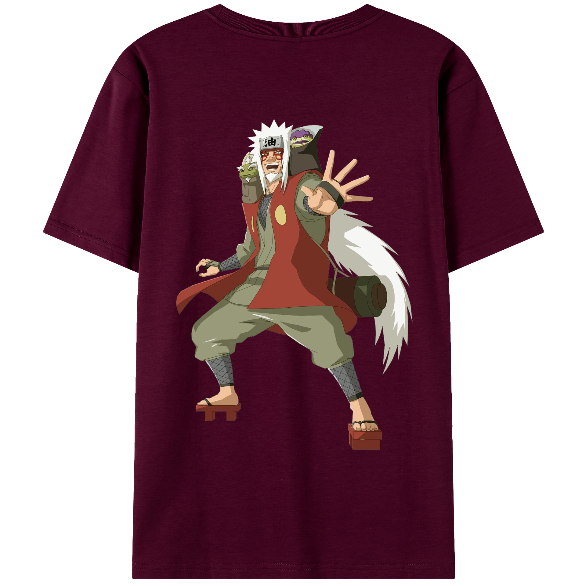 （画像用） NARUTO -ナルト- 自来也（じらいや） Jiraiya レディース半袖Tシャツ(バックプリント)